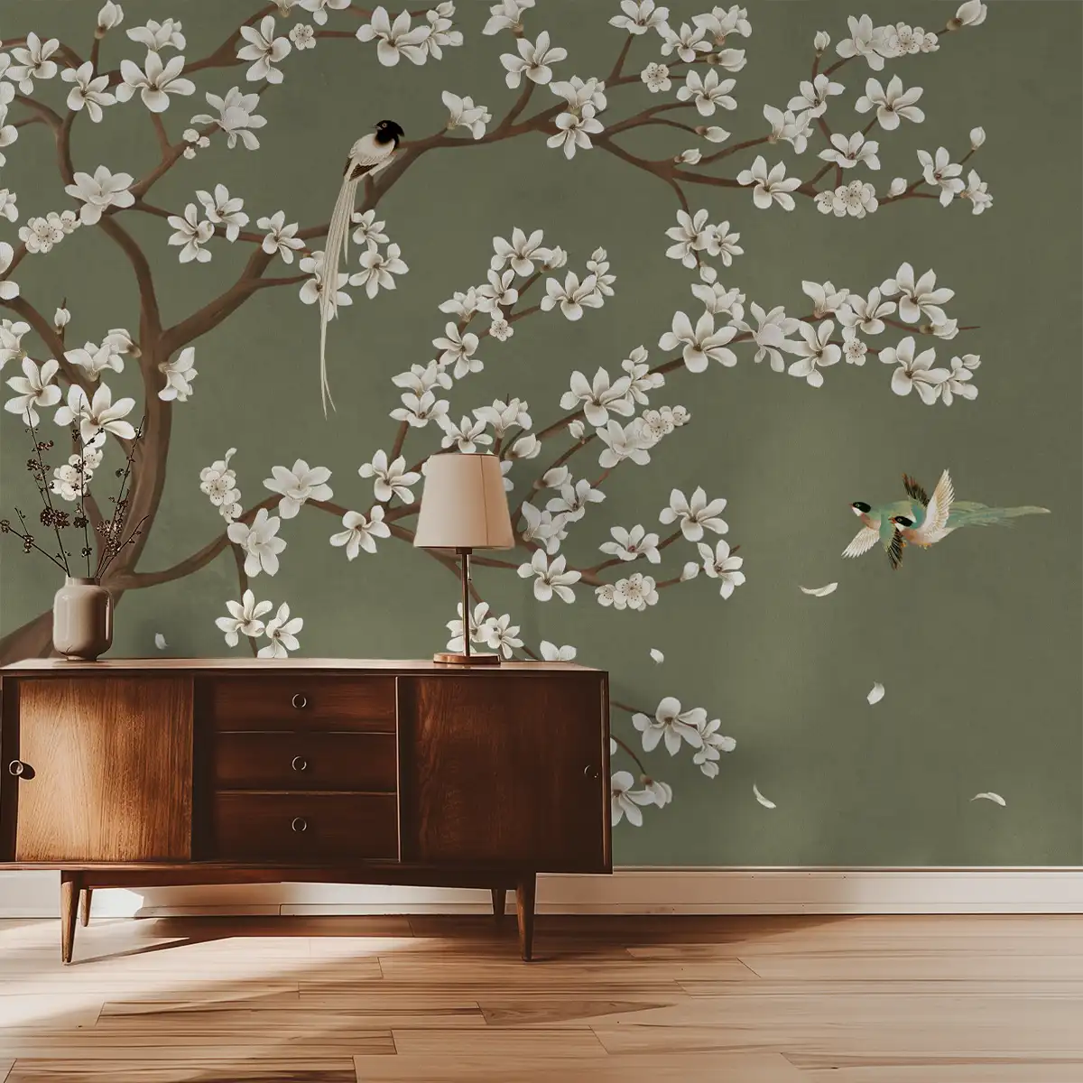 Poetic Garden, Chinoiserie Wallpaper on Walls