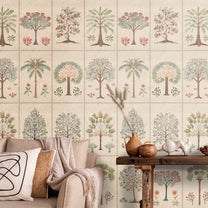 Botanical Bliss wallpaper Customised for walls Biege