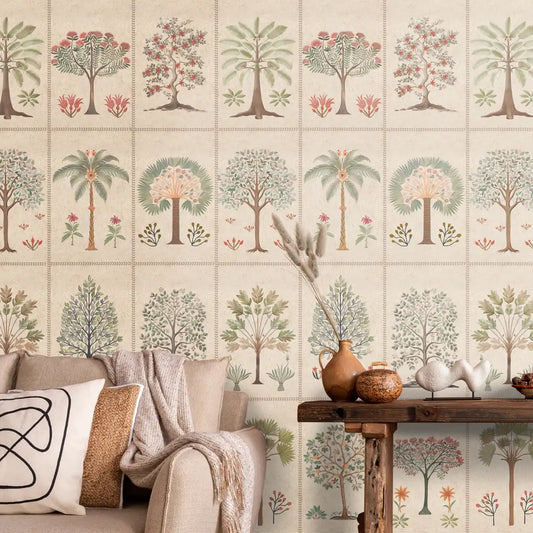 Botanical Bliss wallpaper Customised for walls Biege