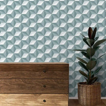 Buy Prism 3D Wallpaper for Walls in Light Green Colors