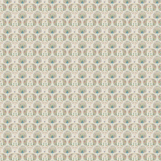 Barkha Indian Peacock Design Wallpaper Roll in Cream Color