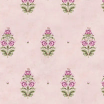 Bahara Indian Design Wallpaper Roll in Pink Color for walls