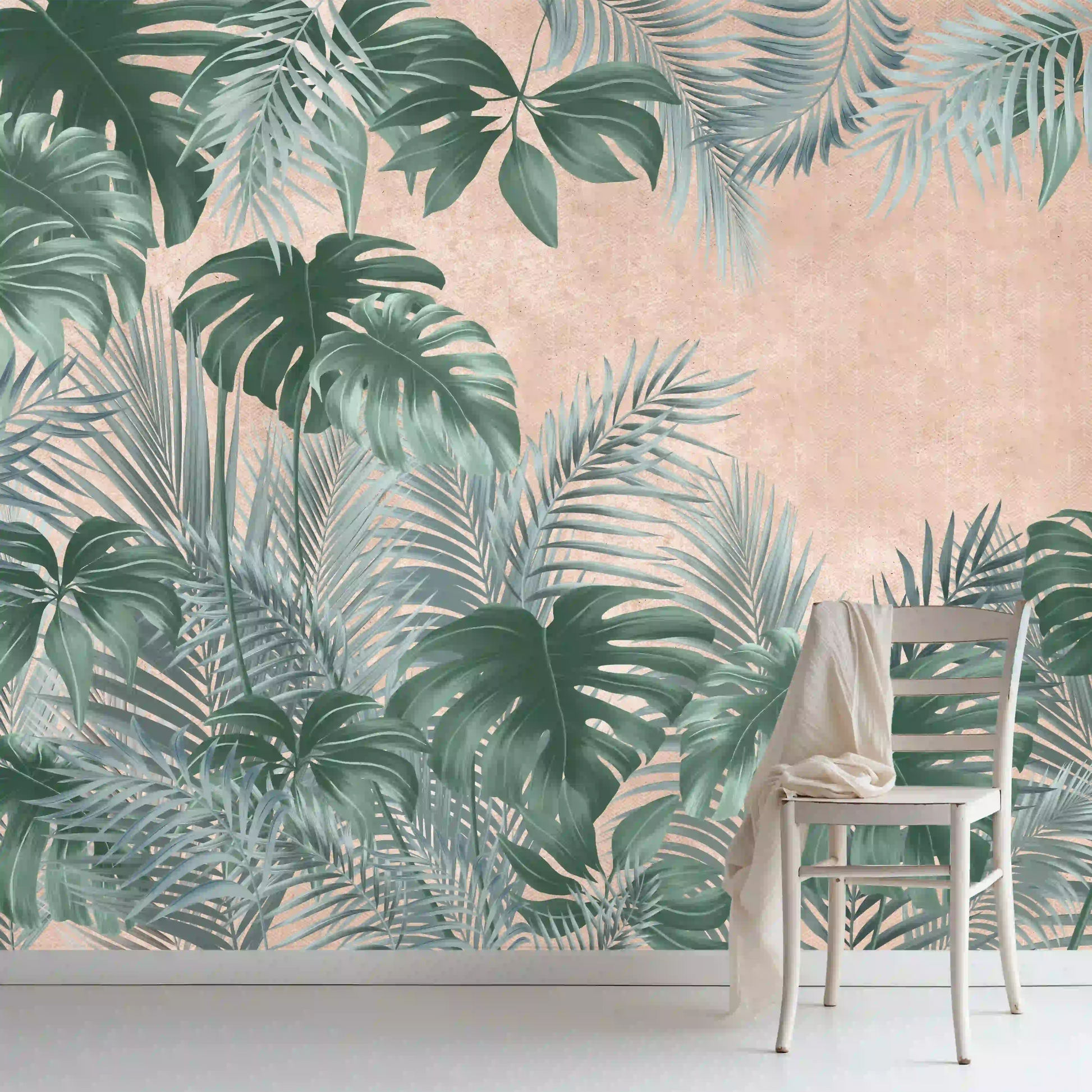 Shop Premium Tropical Leaves Wallpaper, Customized Green