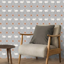 Gauri Design Wallpaper Roll in Grey Color