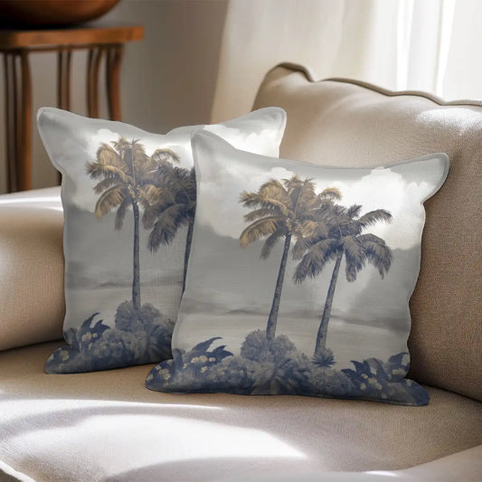 Serene Foliage Cushion Covers, Set of 2 Blue