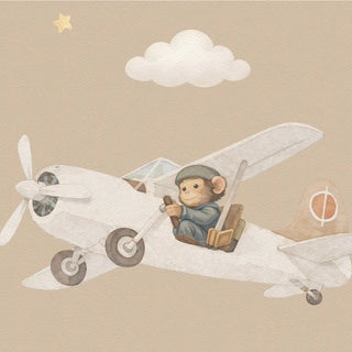Dusky Amber Air show Kids Room Wallpaper