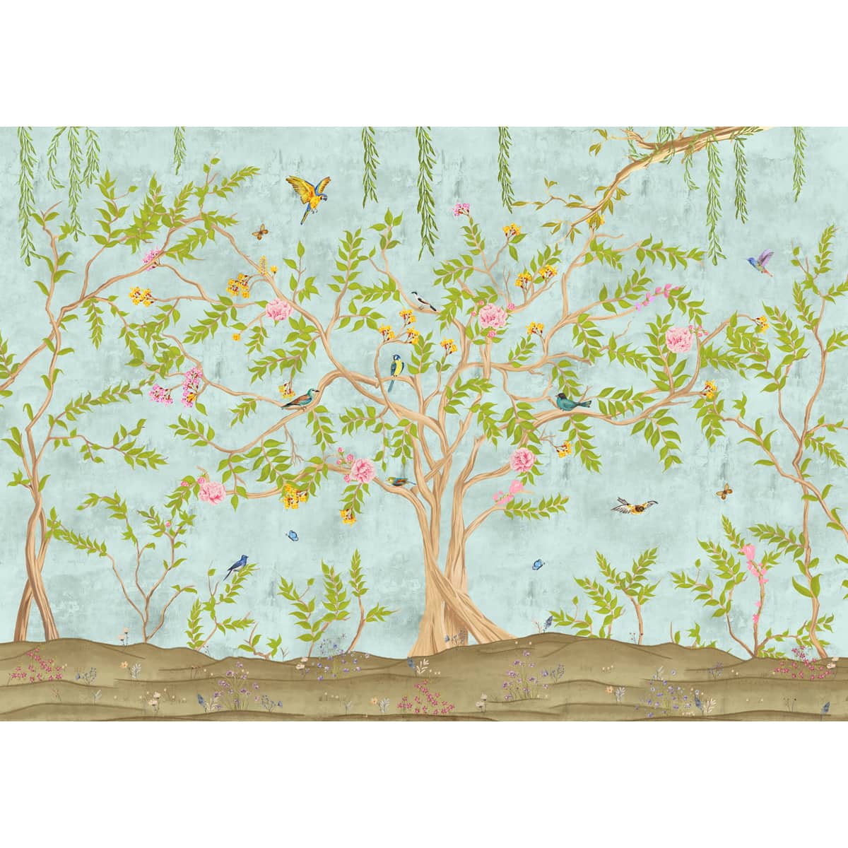 Jannat: Chinoiserie Floral Theme Wallpaper