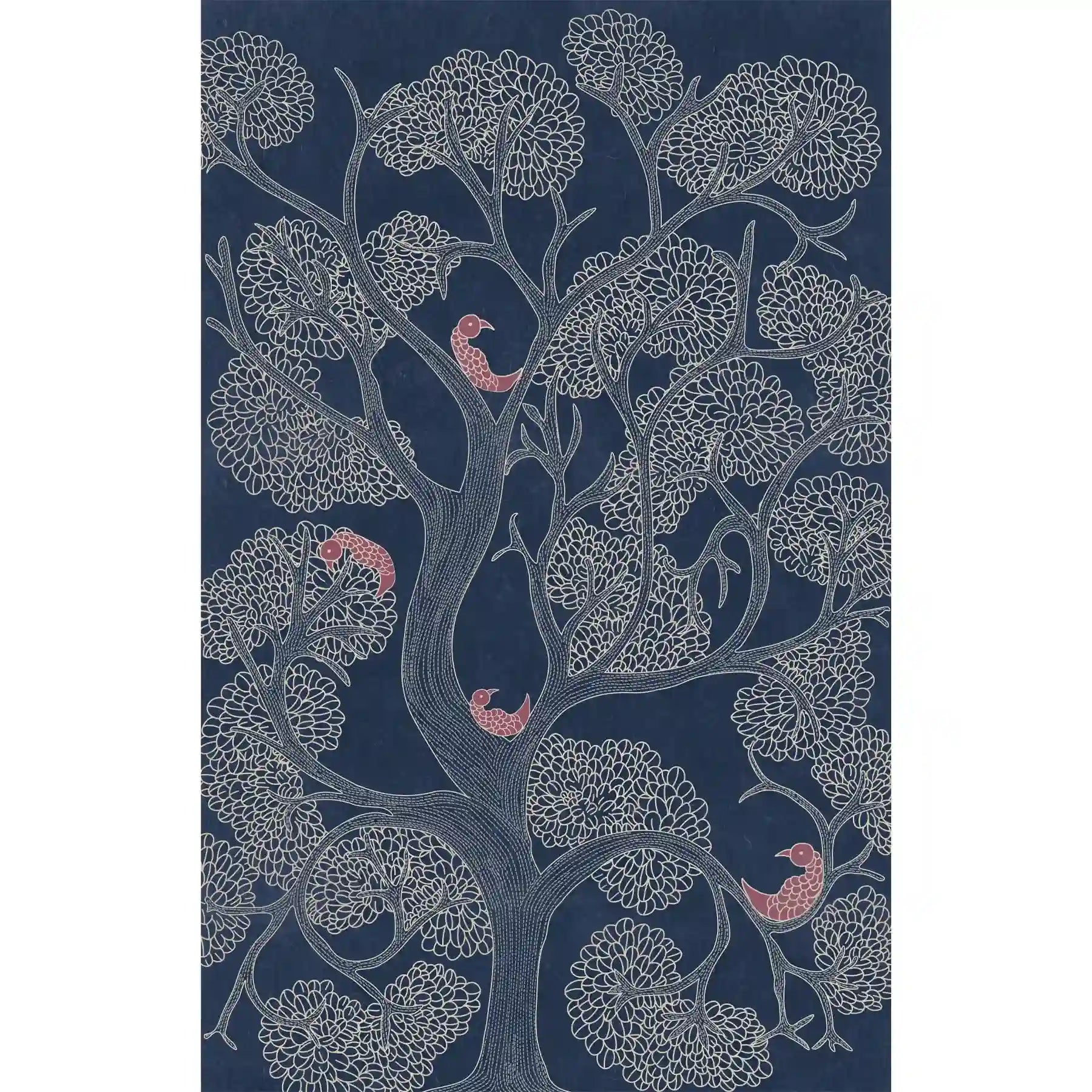 Suhani Indian Madhubani Art Blue Wallpaper Buy Now