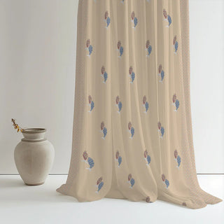 Meen Indian Cutrain Fabric Beige