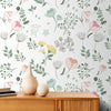 Cute Pastel Shades Floral Wallpaper