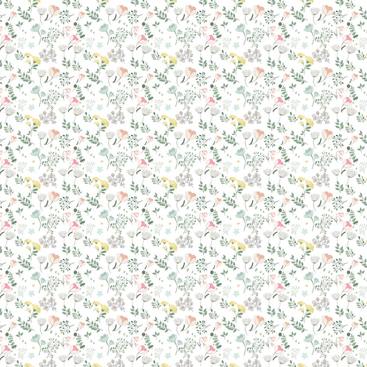 Cute Pastel Shades Floral Wallpaper