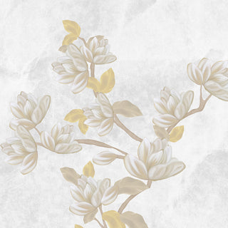 Japanese Garden Wallpaper for Luxury Homes in Silver Color, customised wallpaper