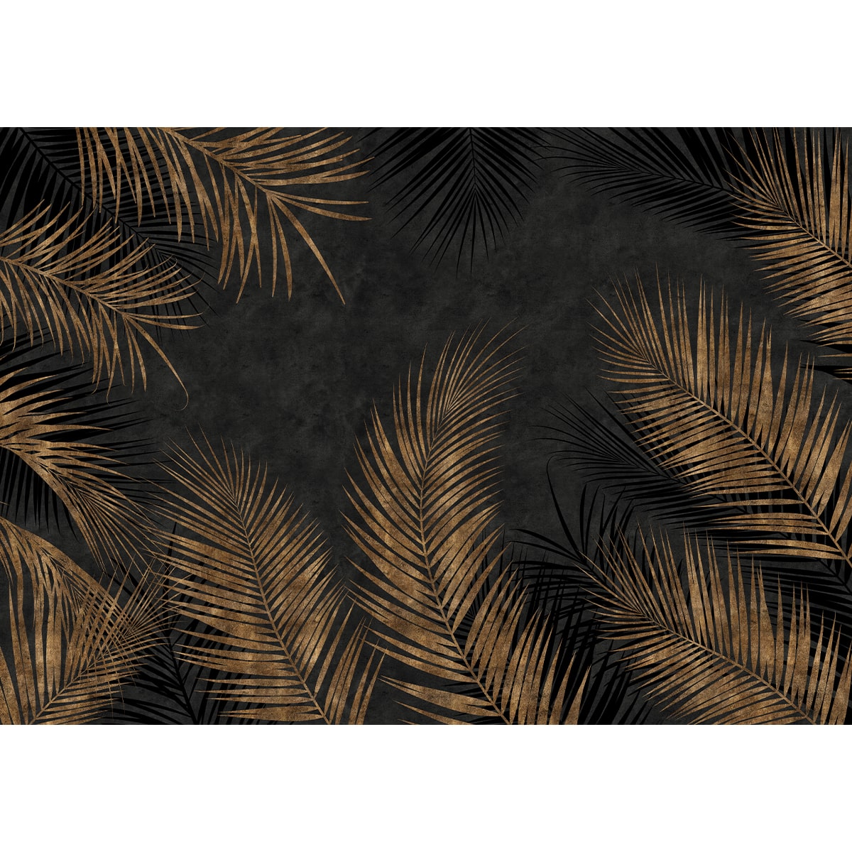 Tropical Theme Wallpaper, Gold Brown Foliage