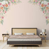 Beau papier peint floral, motif de cadre pour chambres à coucher, personnalisé