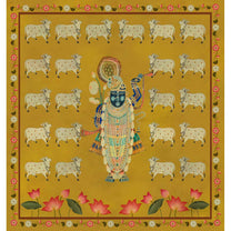 Pichwai Shrinathji Room Wallpaper With Cows by Life n Colors