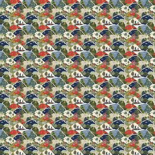 Tales of celestial village Design Wallpaper Roll in Red & Blue Color Buy Now