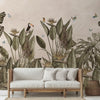 Tropical Theme Birds of Paradise Wallpaper Customised vintage look