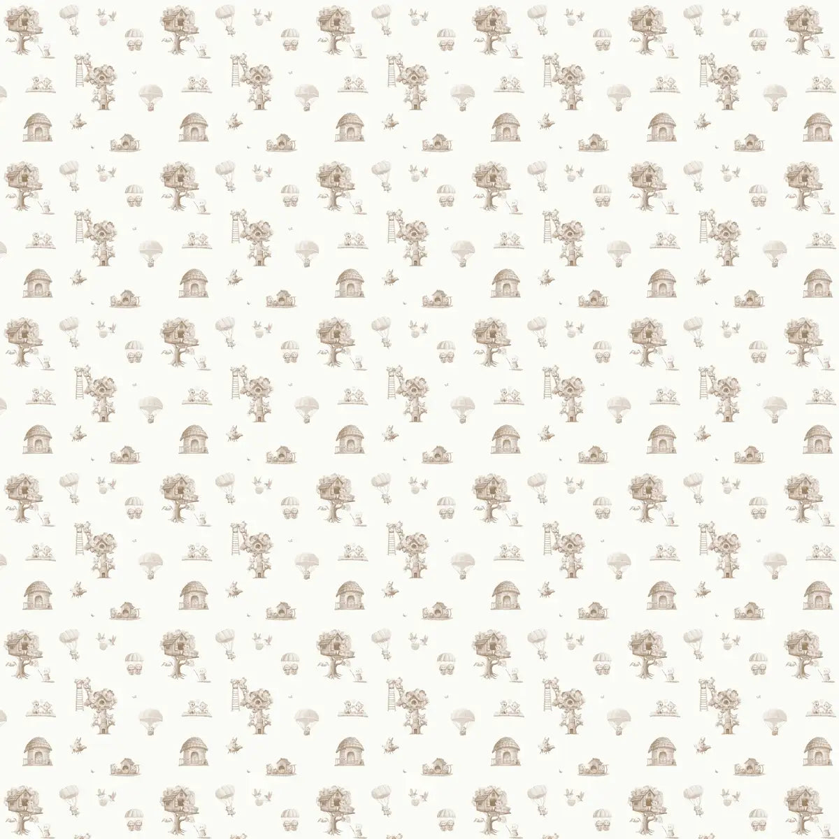 Shop Tree Mendous Fun Repeat Pattern Beige monochromatic, Design for Kids By Lifencolors