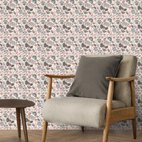 Mimosa Design Wallpaper Roll in Cream Color for Rooms