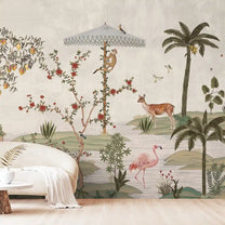 Buy now Gulbiya, Chinoiserie Wallpaper, Sukoon Collection, Ivory Color Customised