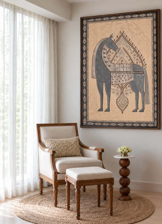 Swarna Ashwa, Embroidered Wallart