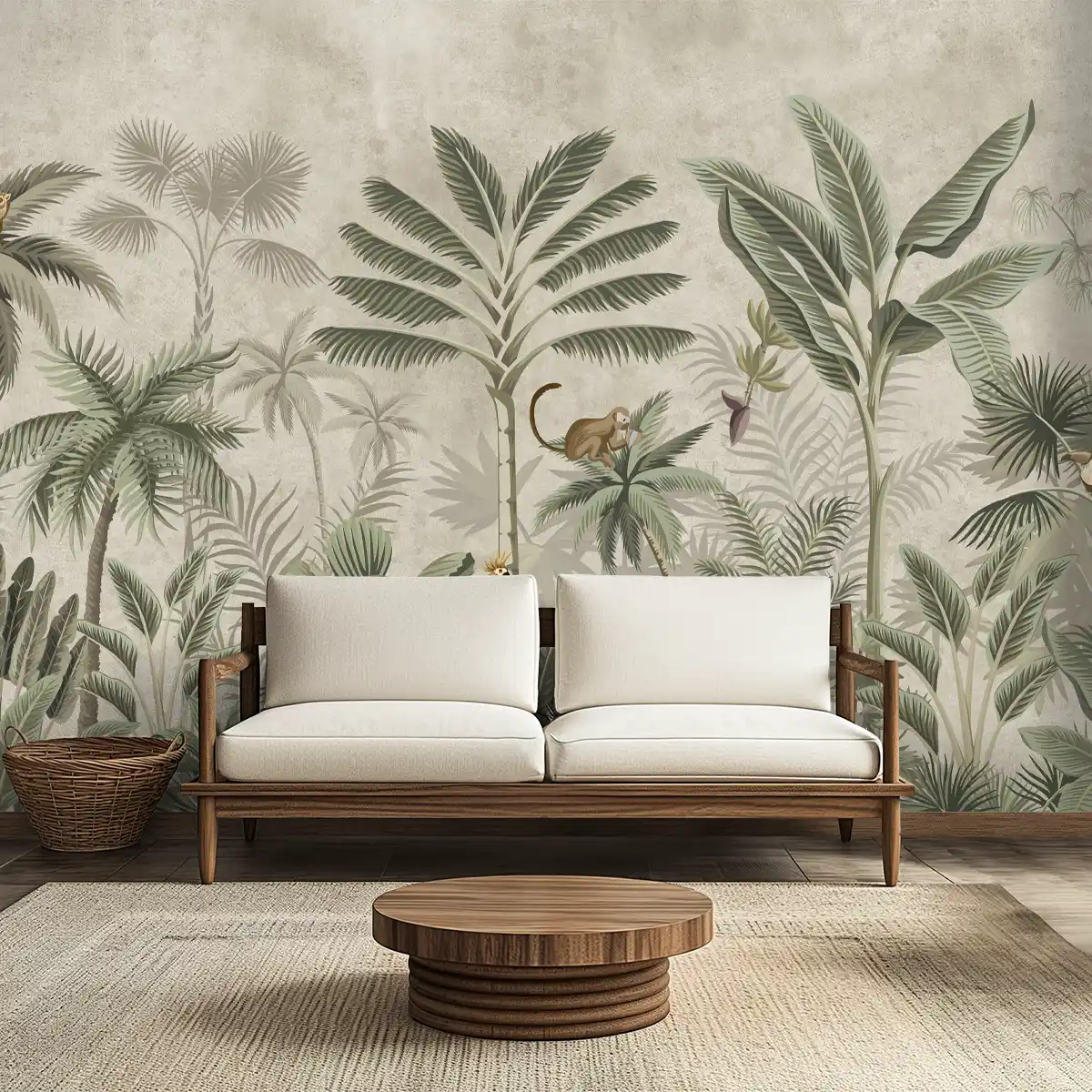 Tropical Dreams Artful Wallpaper Design Vintage Feel