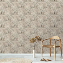 Buy Sandy Arches Abstract Modern Theme Geometric Wallpaper Beige
