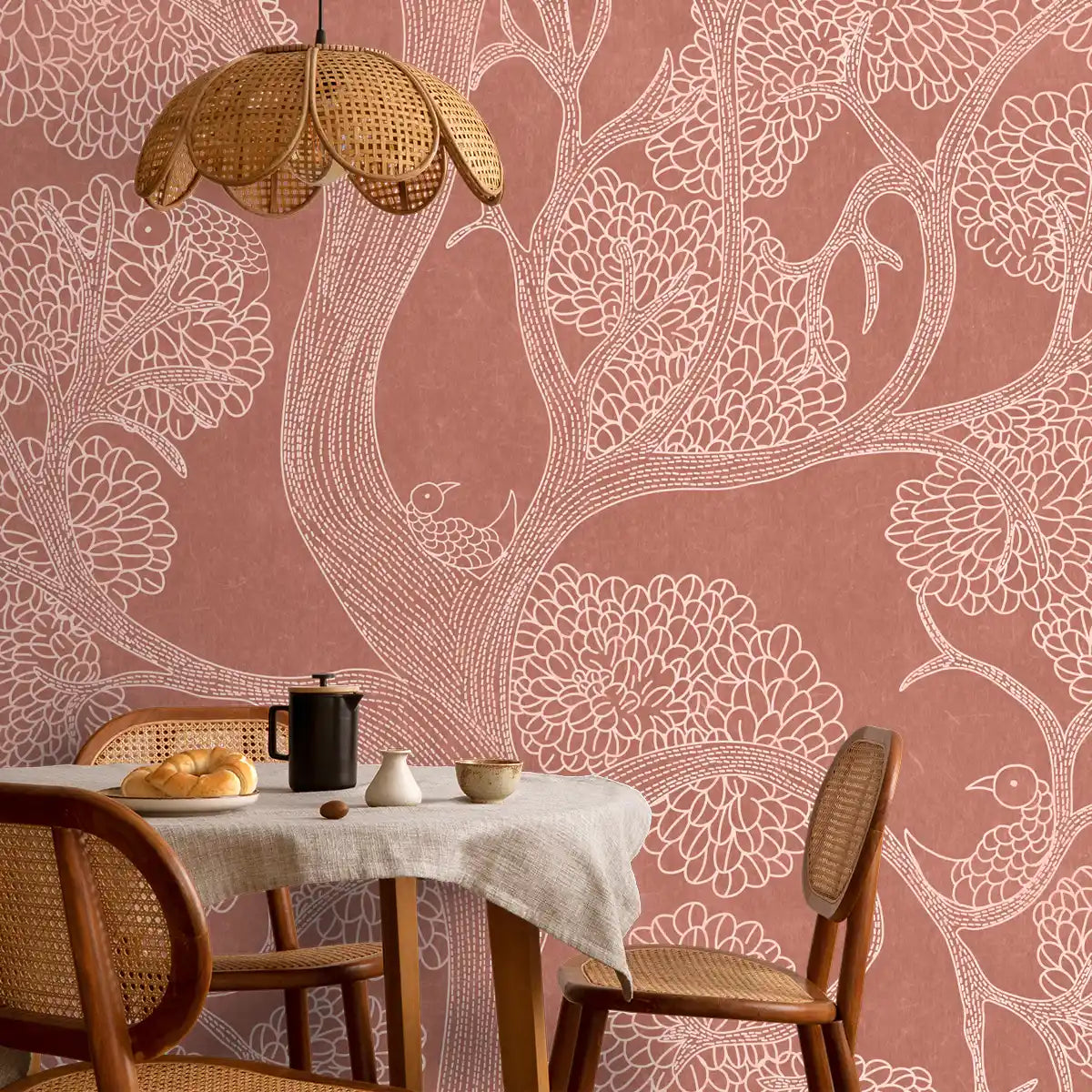 Indian Rusty Background Suhani Indian Madhubani Art Rust Wallpaper | Life n Colors