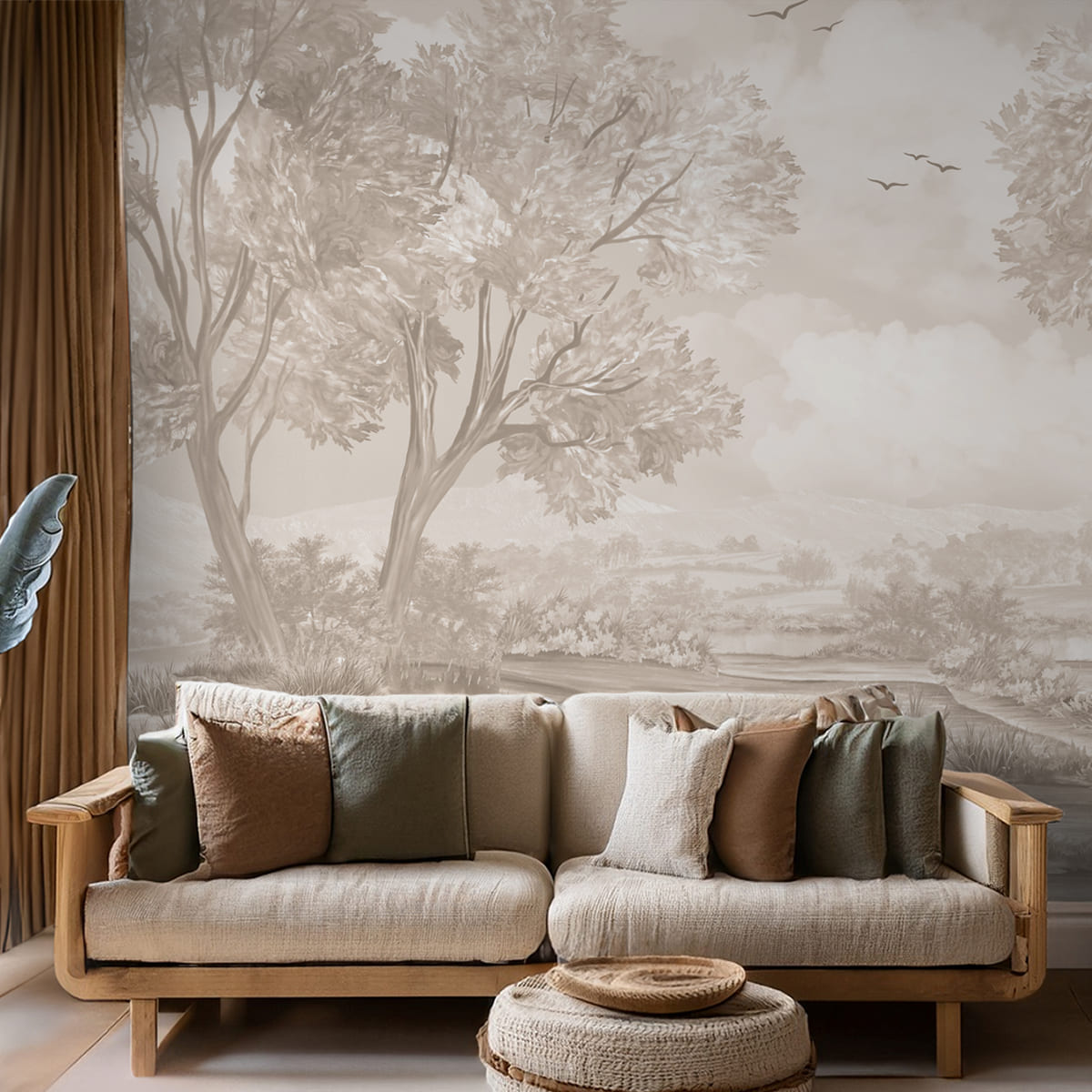 Shop now Whispering Moors Scenic Wallpaper Design Customised beige