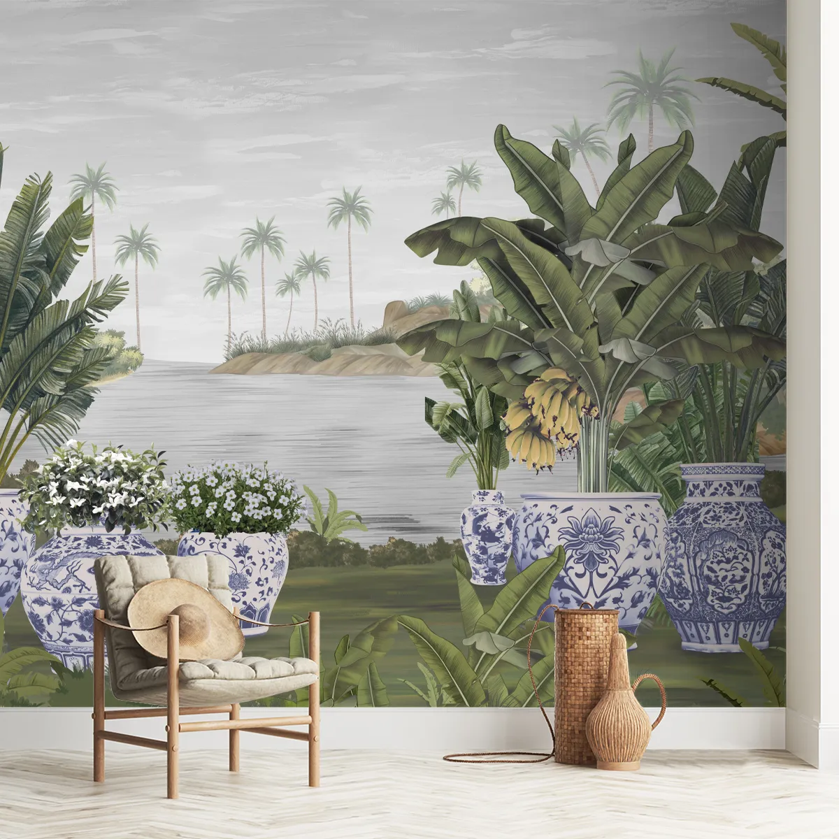 Buy Patio Paradise tropical Wallpaper Customised for Walls