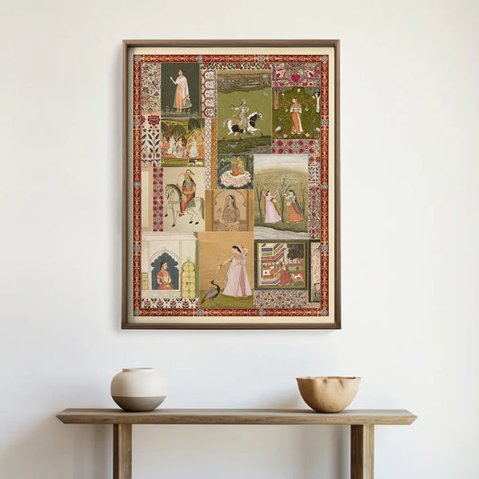 Netri Vintage Indian Painting Wall Art Frameless Digital Print Poster