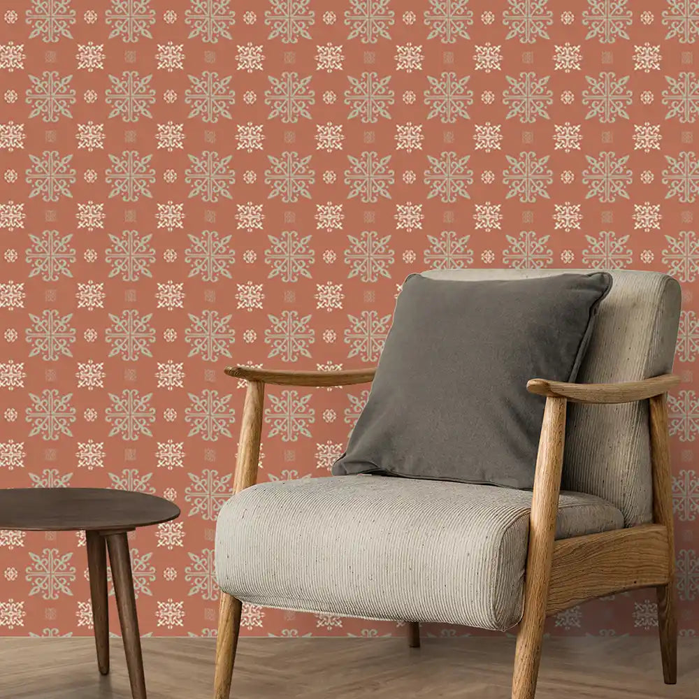 Buy Ragoli Beautiful Room Wallpaper in Rust Color