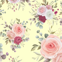 Shop Roses Design Wallpaper Roll in Yellow Wanderlust Color