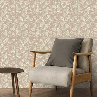 Cameo Design Wallpaper Roll in Peach Color