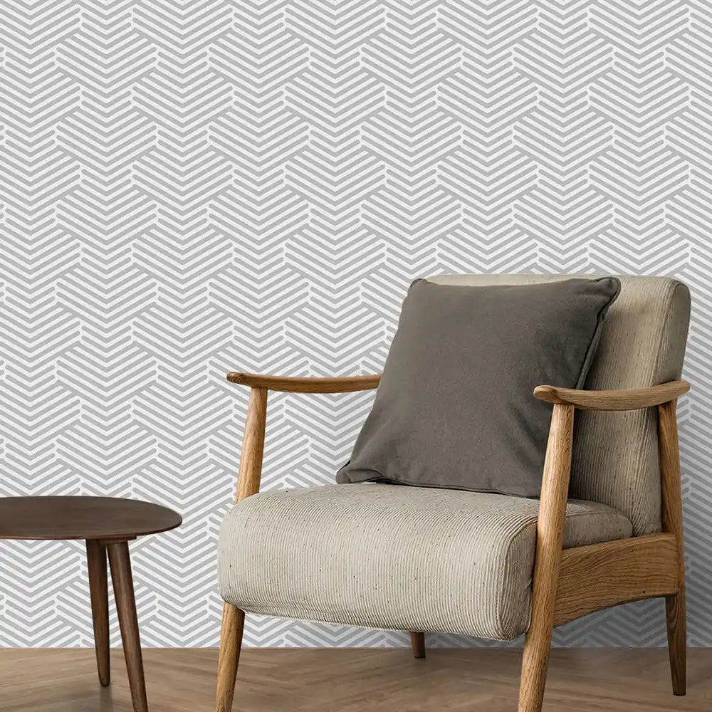 Tango Design Wallpaper Roll in Grey Color For Rooms