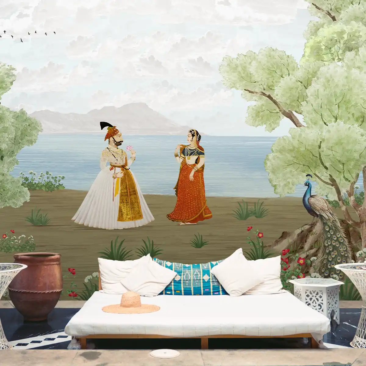 Mughal Theme Indian Wallpaper Design | lifencolors – Life n Colors