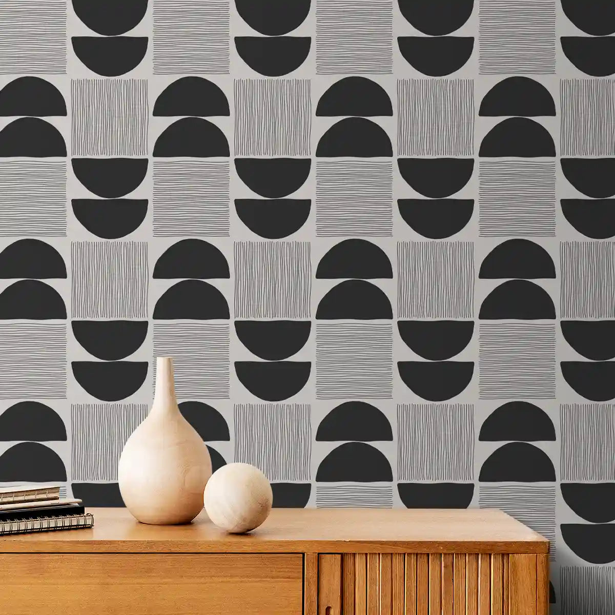 Shop Urban Chic Abstract Modern Theme Wallpaper Warm Grey Color