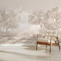 Whispering Moors Scenic Wallpaper Design Customised beige