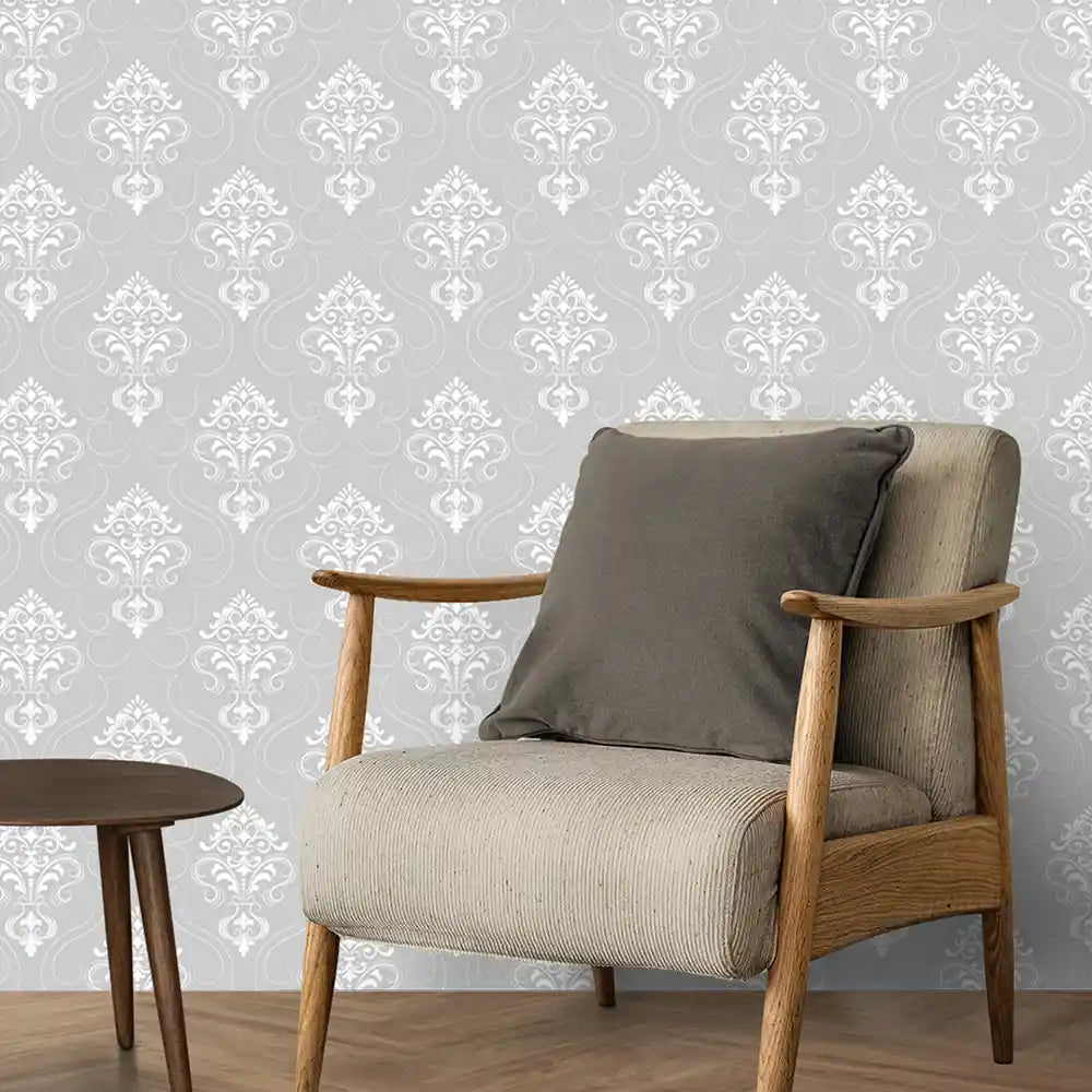 Shop Falguni Design Wallpaper Roll in Pale grey Color