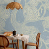 Suhani Indian Madhubani Art light Blue Wallpaper