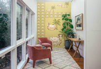 Buy Pichwai Yellow Garden Wallpaper for Rooms