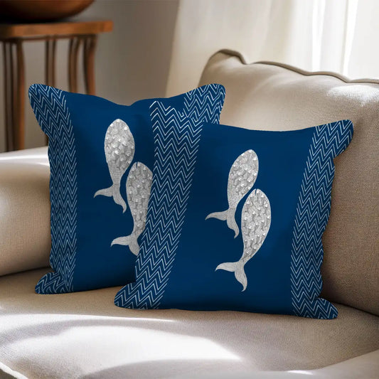 Neer, Cushion Cover, Set of 2 Blue