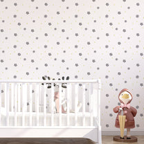 Football Miniscape, Cute Wallpaper Design for Kids Room, Cream