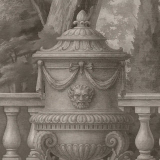 Ethereal Dreams Misty European Wallpaper, Warm Grey