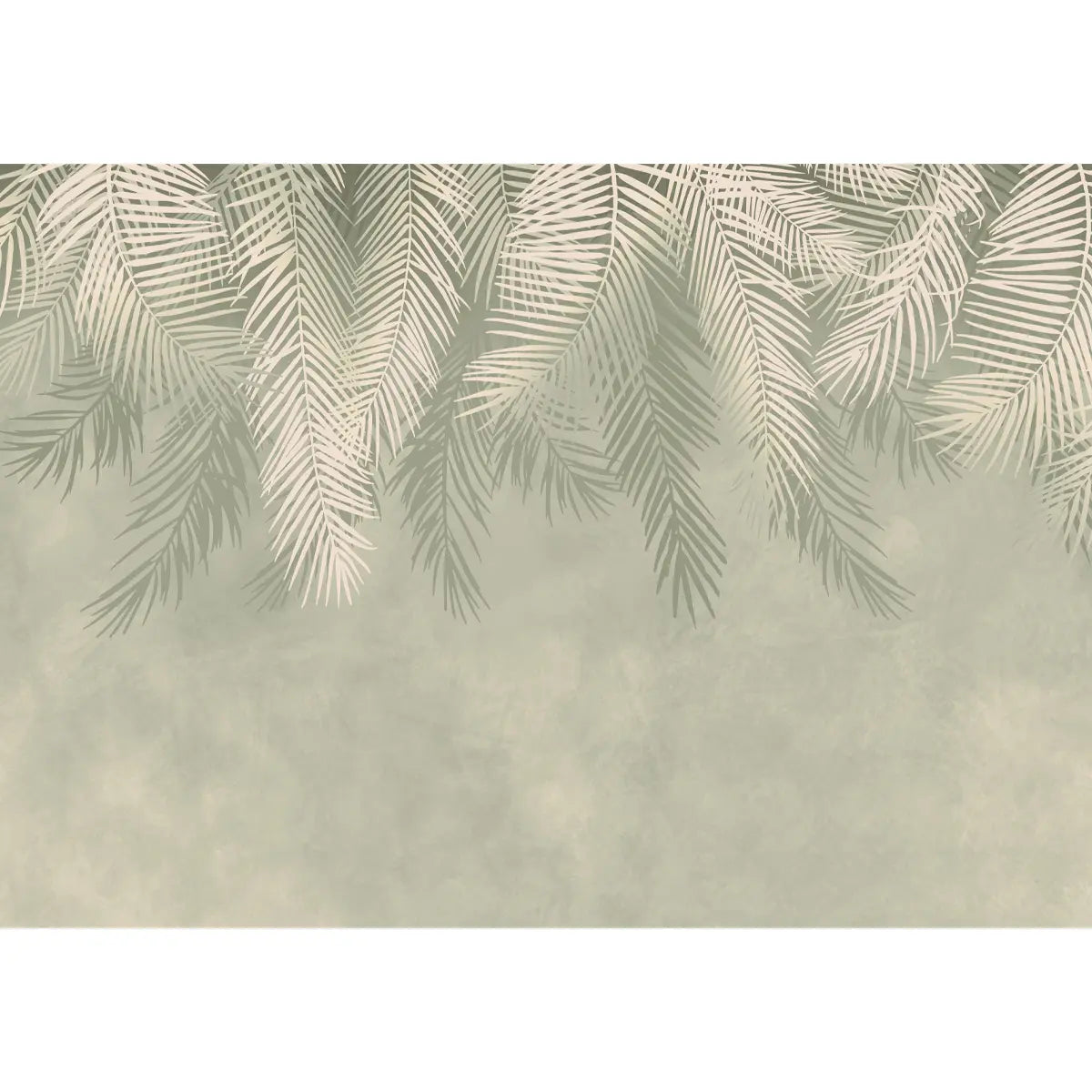 Hanging Tropical Leaves Wallpaper Design Pastel Green Buy Now 