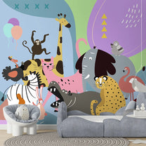 best Cute Pastel Animals Club Kids Wallpaper