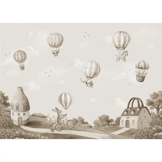 Dream Village Warm Monochrome Wallpaper