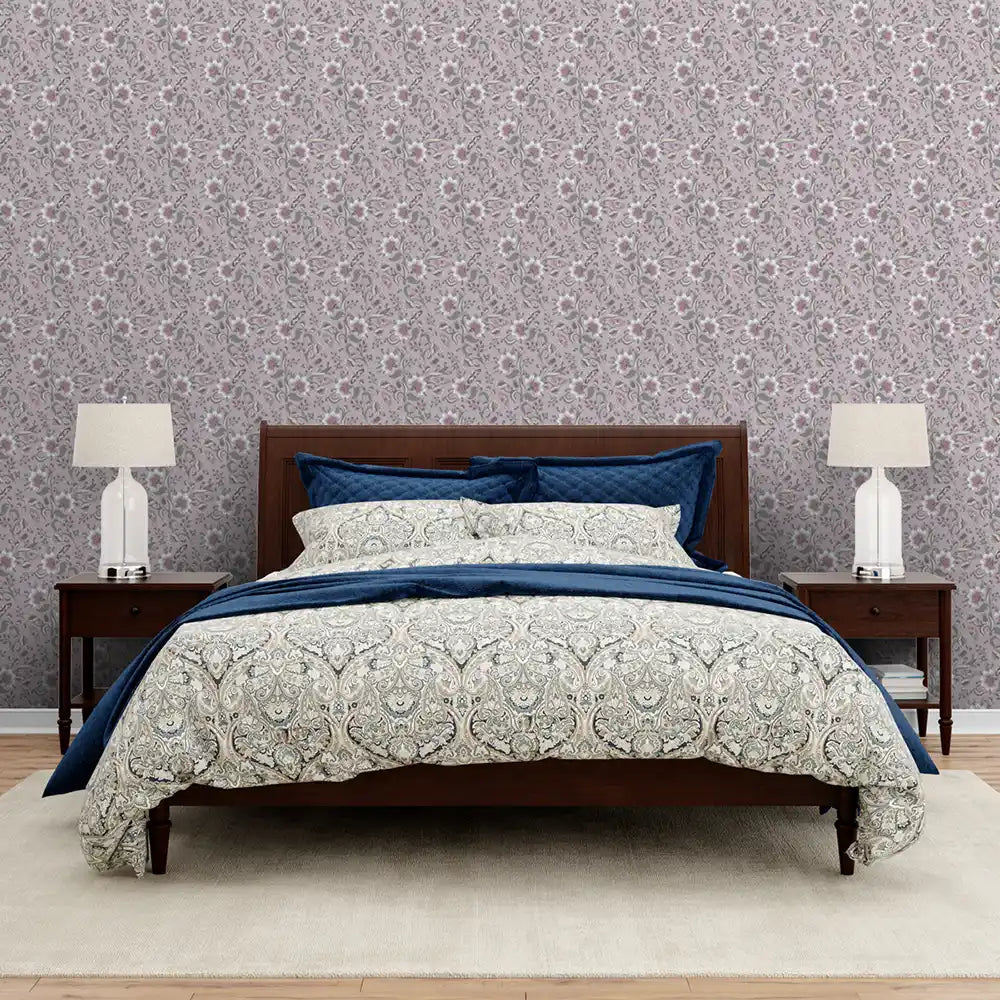 Serenade Design Wallpaper Roll in mauve Color Buy Online