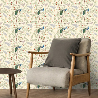 Buy Rangat Indian Theme Wallpaper Rolls in Cream Color