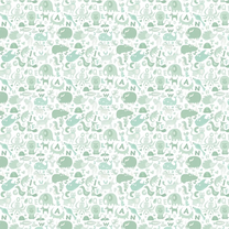 Animals Alphabet Design Wallpaper Roll in Green Color for Rooms
